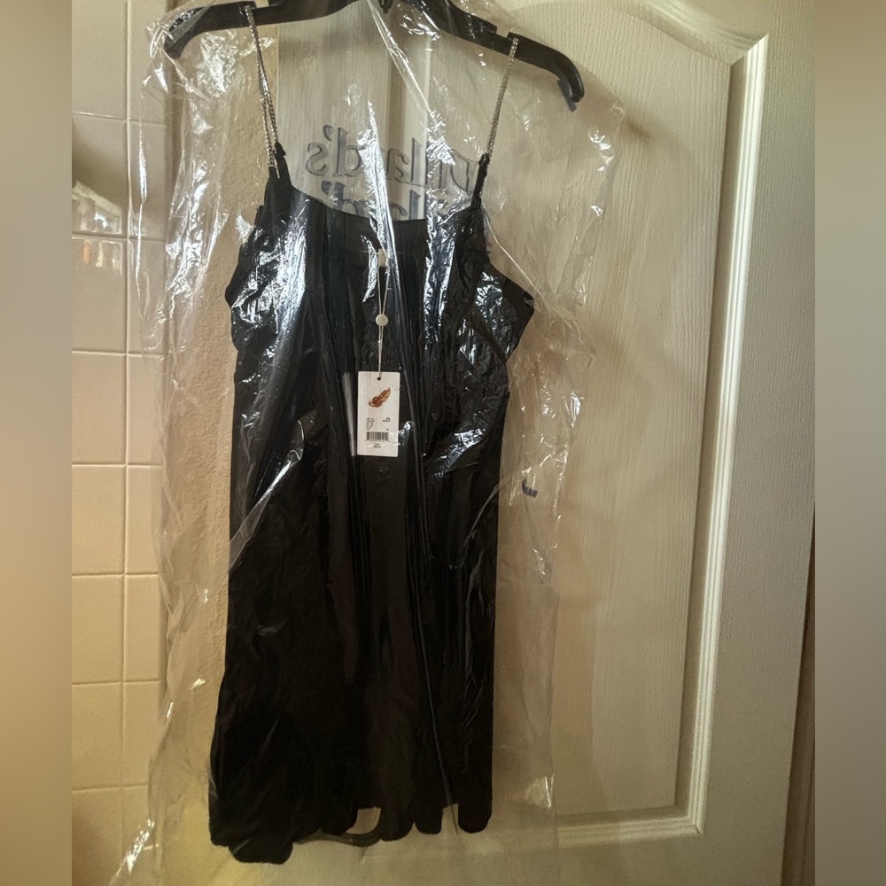 Dillard’s velvet slip dress with rhinestone straps (NEW WITH TAGS!)